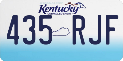 KY license plate 435RJF