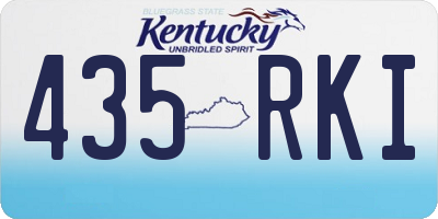KY license plate 435RKI