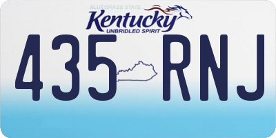 KY license plate 435RNJ
