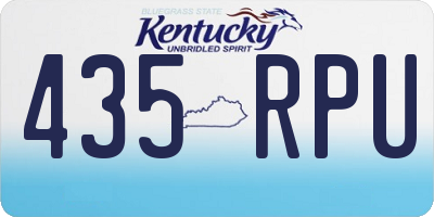 KY license plate 435RPU