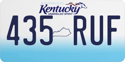 KY license plate 435RUF