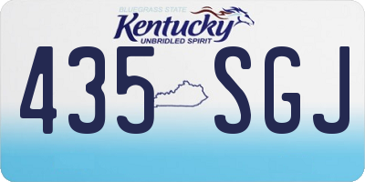 KY license plate 435SGJ