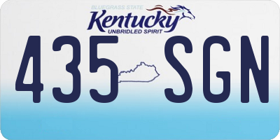 KY license plate 435SGN