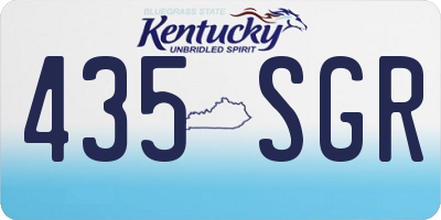 KY license plate 435SGR