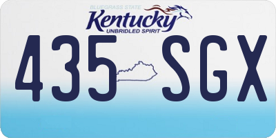 KY license plate 435SGX
