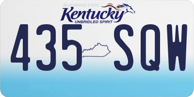 KY license plate 435SQW