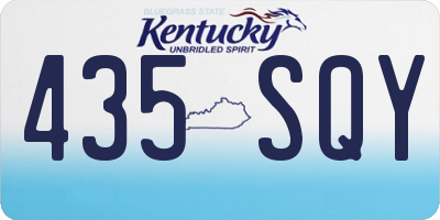 KY license plate 435SQY