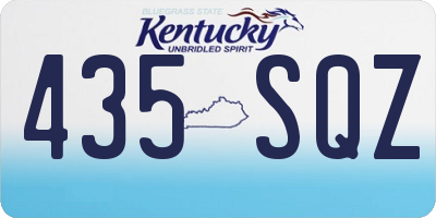 KY license plate 435SQZ