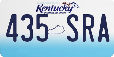 KY license plate 435SRA