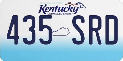 KY license plate 435SRD