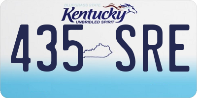 KY license plate 435SRE