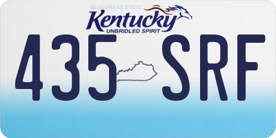 KY license plate 435SRF