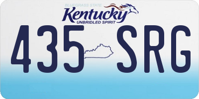 KY license plate 435SRG