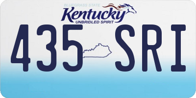 KY license plate 435SRI