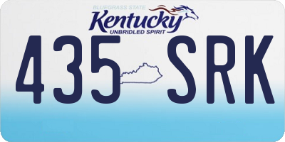 KY license plate 435SRK