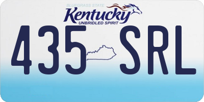 KY license plate 435SRL