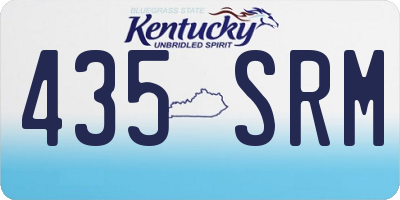 KY license plate 435SRM
