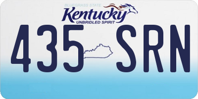 KY license plate 435SRN