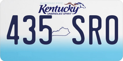 KY license plate 435SRO