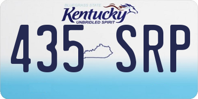 KY license plate 435SRP