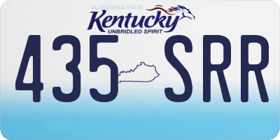 KY license plate 435SRR