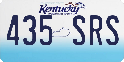 KY license plate 435SRS