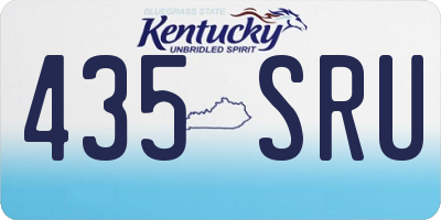 KY license plate 435SRU