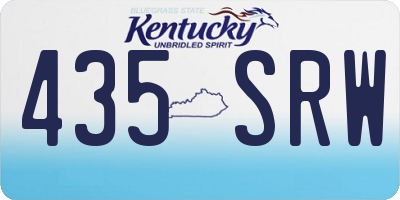 KY license plate 435SRW