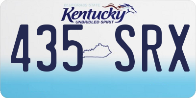 KY license plate 435SRX