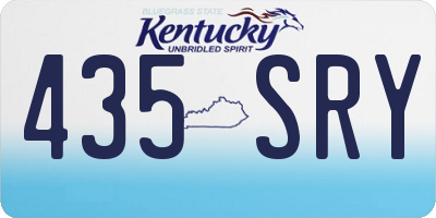 KY license plate 435SRY