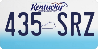 KY license plate 435SRZ
