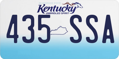 KY license plate 435SSA