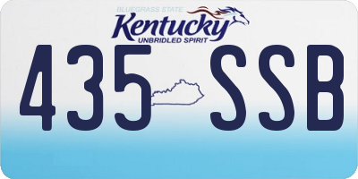 KY license plate 435SSB