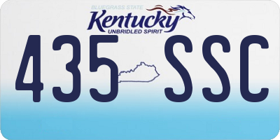 KY license plate 435SSC