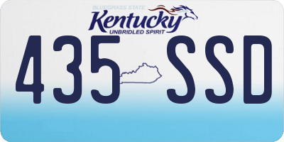 KY license plate 435SSD