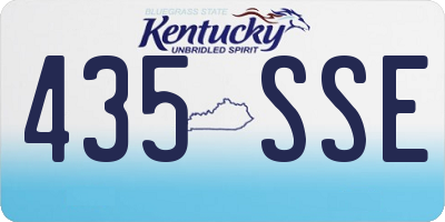 KY license plate 435SSE