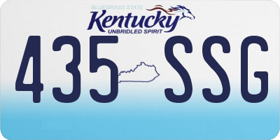 KY license plate 435SSG