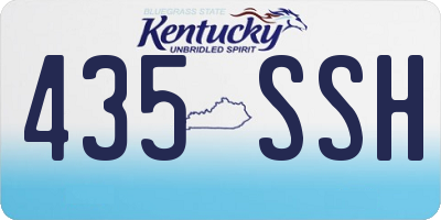 KY license plate 435SSH