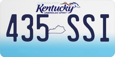KY license plate 435SSI