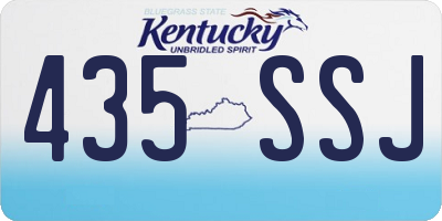 KY license plate 435SSJ
