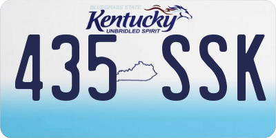 KY license plate 435SSK