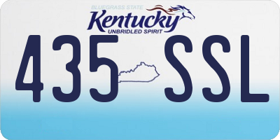 KY license plate 435SSL