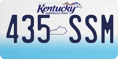KY license plate 435SSM