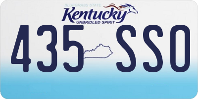 KY license plate 435SSO