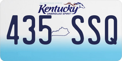 KY license plate 435SSQ