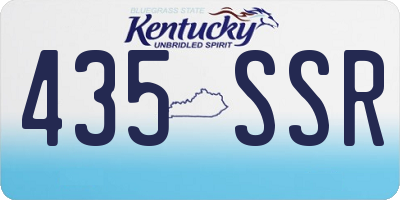 KY license plate 435SSR