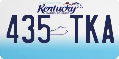 KY license plate 435TKA
