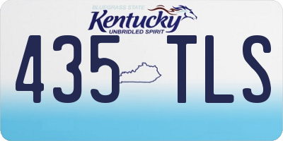 KY license plate 435TLS