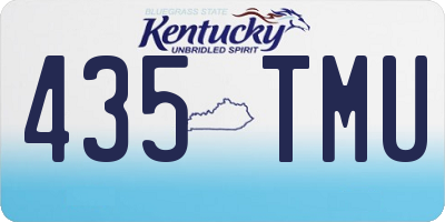 KY license plate 435TMU