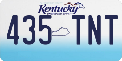 KY license plate 435TNT